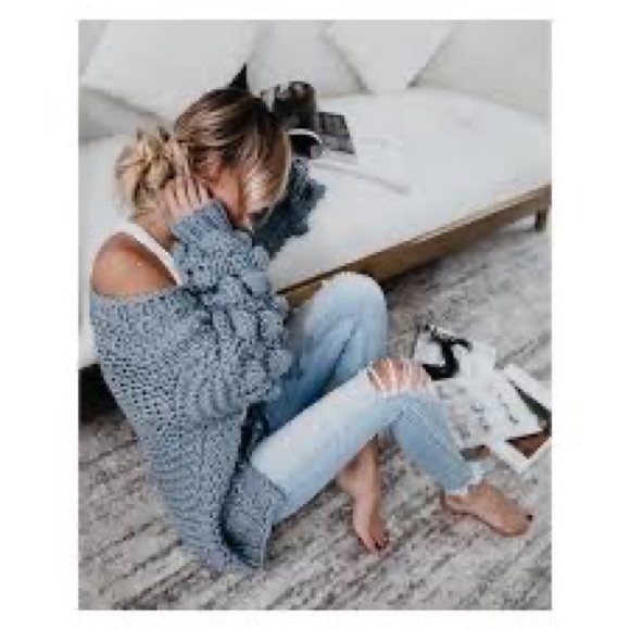 Vici knit sweater blue-grey - Picture 6 of 9